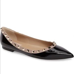 Valentino Rockstud Black Flats